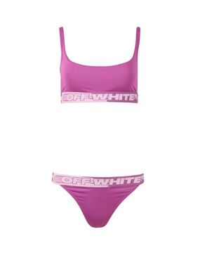 Off White Logo Band Bikini